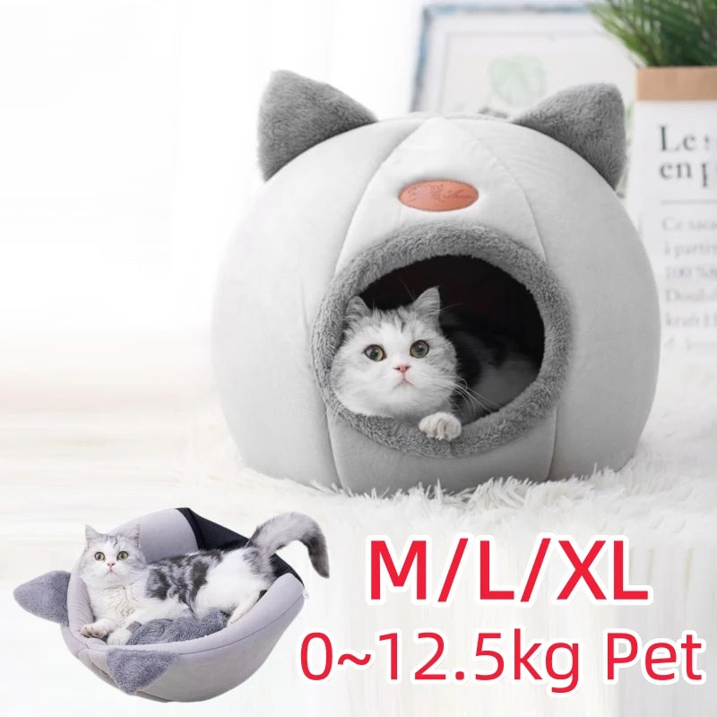 Cave Sleep Cat Bed Comfort In Winter Cats Mat Basket Small Dog House Pets Tent Cozy Beds For Cat Nest Indoor Pet Cat Accessories