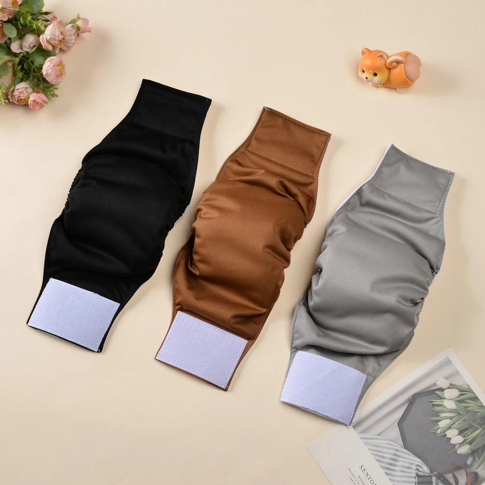 3pcs Reusable Belly Band for Male Dogs Washable Pet Dog Diapers Physiological Pants Short Breathable Puppy Nappies Warp Supplies