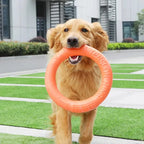 1pc Orange Dog Toys Pet Flying Disk Training Ring Puller EVA Interactive Training Ring Puller Resistant for Dogs