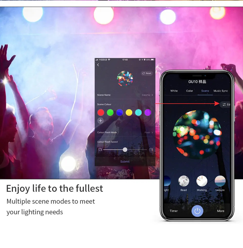 GU10 WiFi Tuya RGB — Spotlight Smart para Teto, Alexa e Google Home