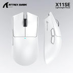 Attack Shark X11SE X11 PAW3311 Bluetooth Mouse, Tri-mode connectivity, Magnetic charging dock, Touchscreen, Ultralight gaming mouse