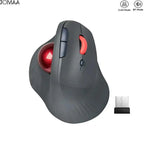 2.4G Wireless Trackball Mouse, Dual Bluetooth 4.0 Rechargeable Ergonomic Mouse for Mac, Windows Computer, Laptop, PC
