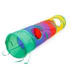 Practical Cat Tunnel Pet Tube Collapsible Play Toy rainbow Tunnel Indoor Outdoor Kitty Puppy Toys for Puzzle Exercising Hiding