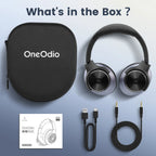 Oneodio A10 Bluetooth 5.4 Headphones Hybrid Active Noise Canceling With Hi-Res Audio Over Ear Wireless Headset ANC With 5-Mic