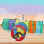 Practical Cat Tunnel Pet Tube Collapsible Play Toy rainbow Tunnel Indoor Outdoor Kitty Puppy Toys for Puzzle Exercising Hiding