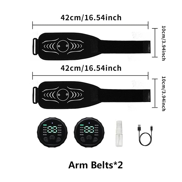 EMS CoreToner – Estimulador Muscular Abdominal Premium com Cinto de Tonificação USB