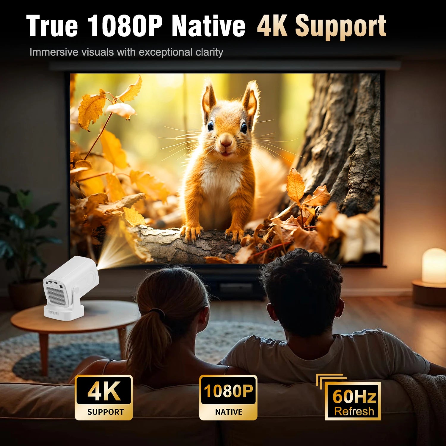 Magcubic HY310 Android 11 Projector 4K Native 1080P Auto Focus Native 330ANSI Dual Wifi BT5. 4 Air Mouse Voice Home Outdoor Movie