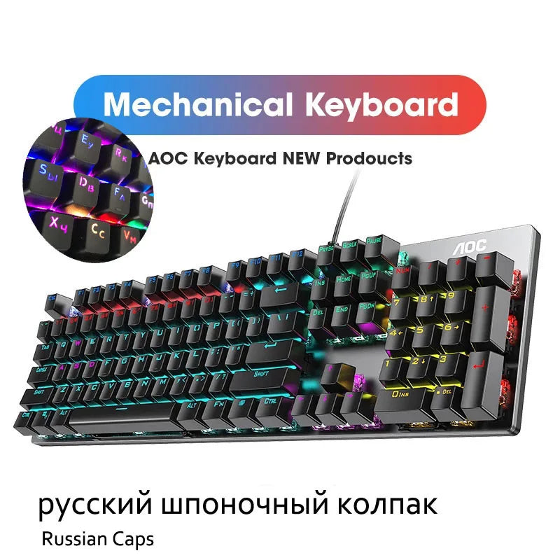 GK410 104 Full Keys Hot Swap Metal Panel Mechanical Keyboard RGB Light Green Black Tea Redaxis Non-Impact Gaming Computer Keyboard