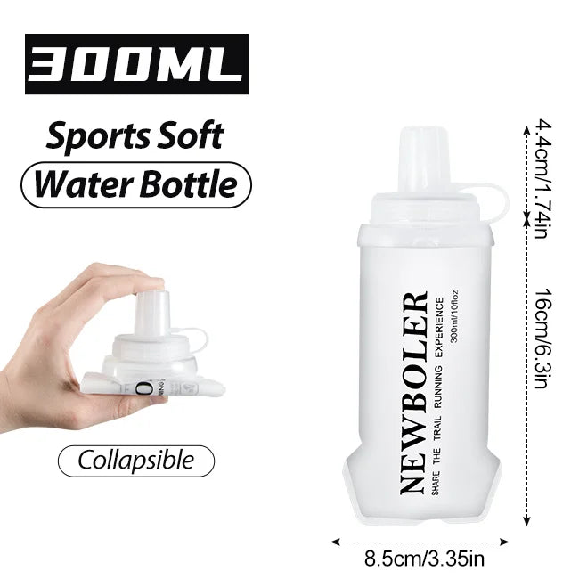 NEWBOLER Soft Flask em TPU – Garrafa Dobrável e Portátil para Corrida e Outdoor