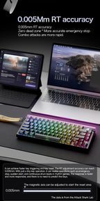 R85 ATTACK SHARK R85HE Magnetic Keyboard Wired 0.005mm RT 8K+ Hz 256K RGB Gaming Keyboard Neon Lightbox for Esports Gaming