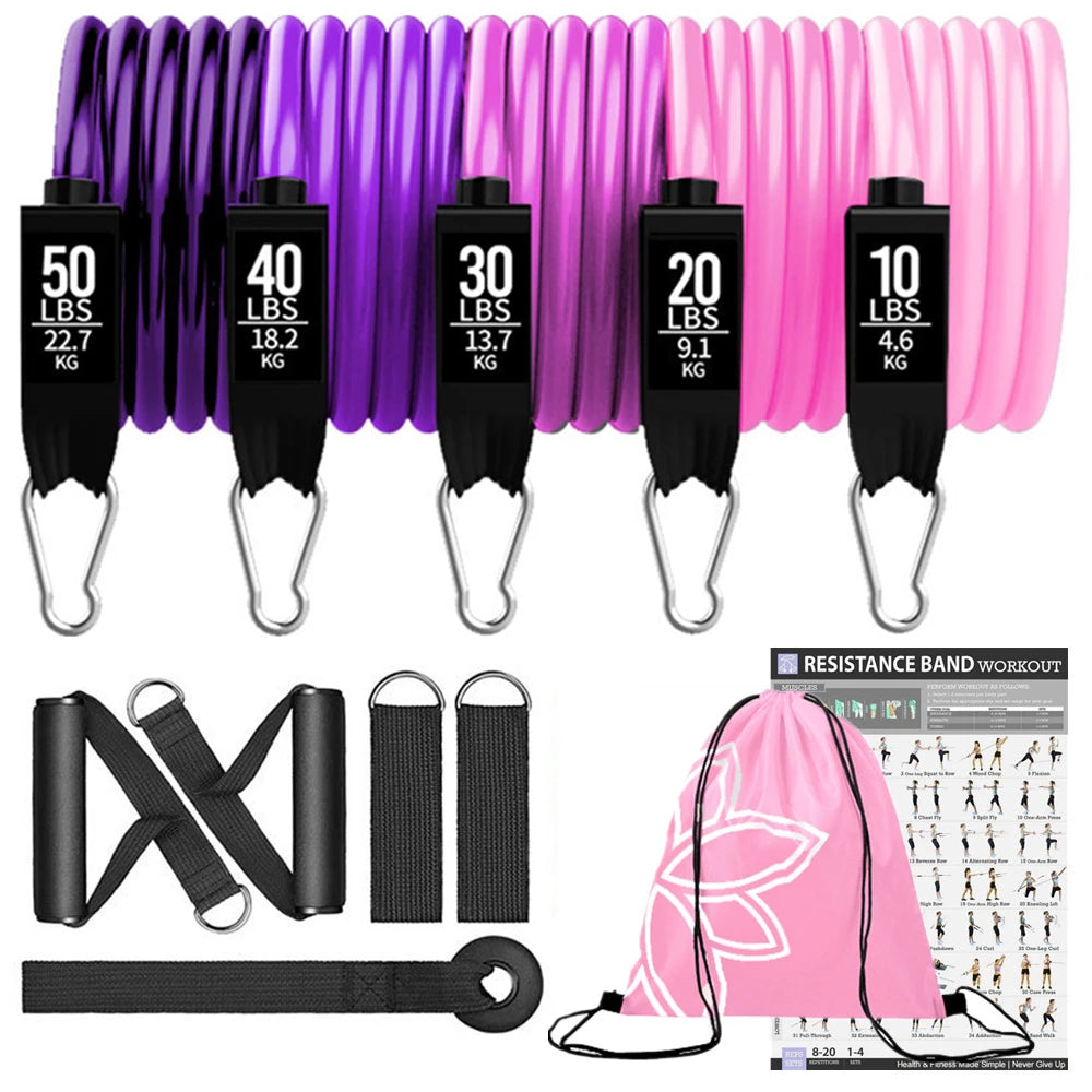 Bandas de Resistência com Âncora de Porta e Tiras de Tornozelo