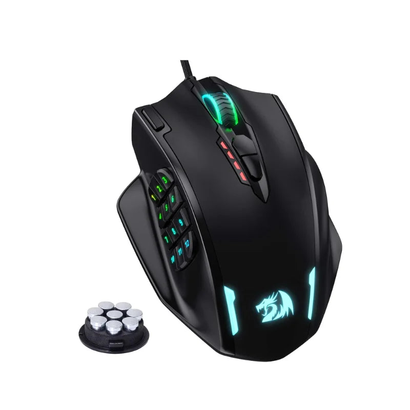 Redragon M908 RGB Backlight LED USB Wired Gaming Mouse with 18 Programmable Buttons and 12400 DPI
