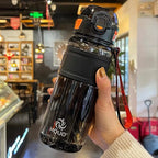 750ml/1000ml Large Capacity Sports Water Bottle Waterproof Plastic Water Cup Outdoor Travel Cycling Hiking Camping Gym Drinkware