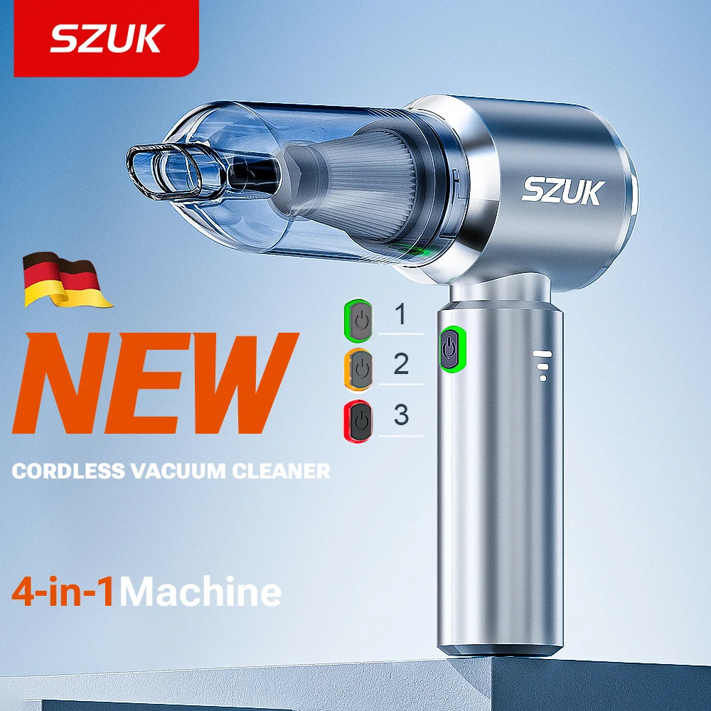 SZUK Car Vacuum Cleaner 180000PA Powerful Mini Cleaner for Car and Home, Cordless Portable Cleaning Machine for Keyboards