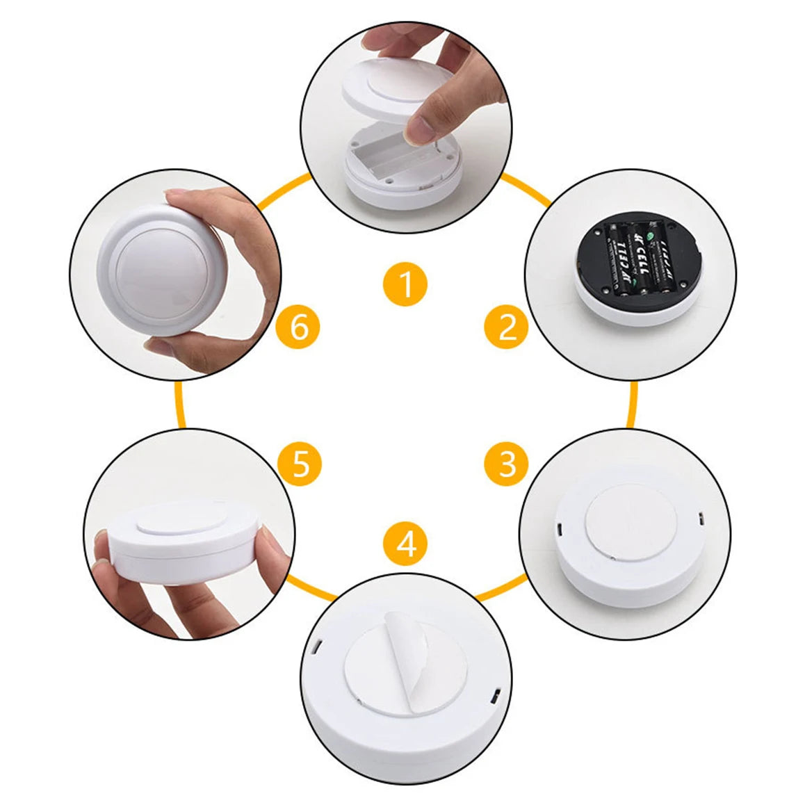 RGB LED Under Cabinet Lights with Remote Control Battery Powered Wireless Dimmable Night Lamp LED Lights for Home Wardrobe Light