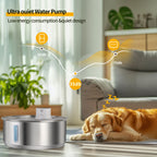 Petavista 8L Automatic Stainless Steel Dog Water Fountain 5000mAh Wireless Pet Drinker Battery & Sensor 2 in 1 Dispenser for Dog