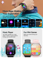 2026 New Model Uric Acid & Lipid Health Analysis Smartwatch Men's ECG+PPG Bluetooth Call 2.01 inch Flashlight Smartwatch Women's