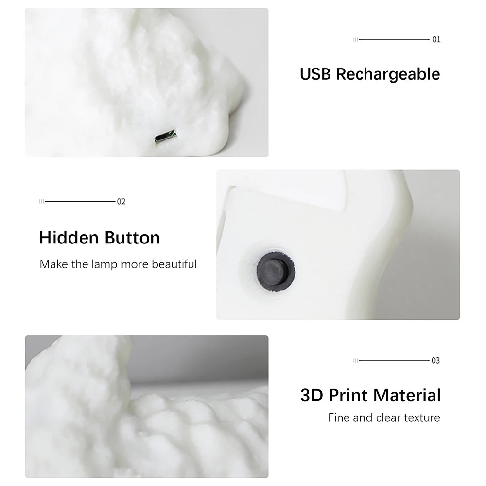 Luz Dragão de Fogo 3D USB Recarregável para Mesa e Decoração Gaming