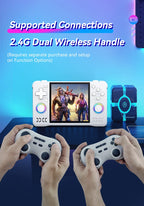 Newest XF40H Retro Handheld Game Console Linux 4.0'' IPS Screen Supports WiFi Glowing Rocker Portable Pocket Video Games Player