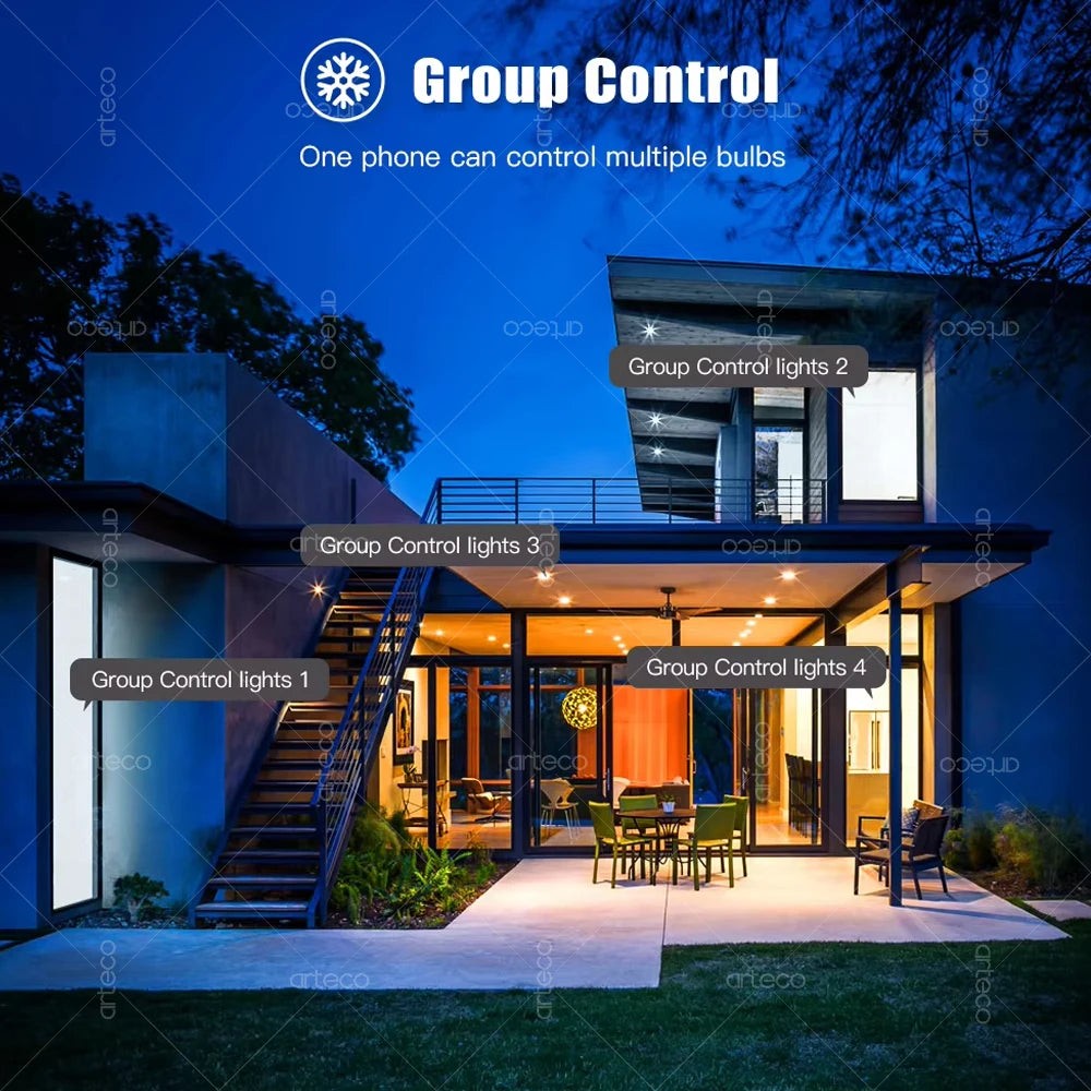 Tuya Smart Bulb Zigbee/WiFi/Bluetooth — E27/E14/GU10 RGBCW Regulável Alexa