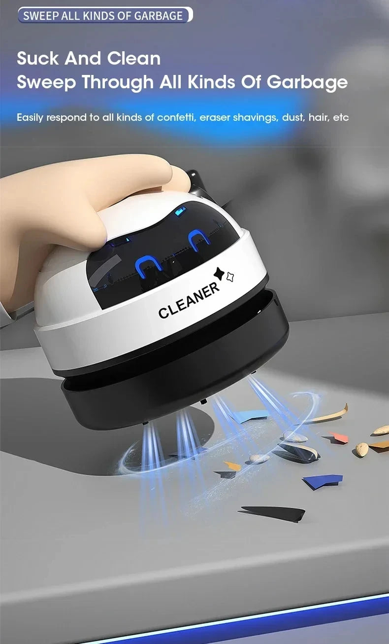 Mini Aspirador de Mesa USB Portátil para Poeiras e Migalhas, Potência 5W