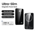 10000mAh 20W Wireless Magnetic Power Bank Portable Battery Charger for MagSafe iPhone 16, 15, 14, 13, and Samsung iWatch