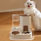 New Automatic Feeder Cat Dog Food Bowl with Water Fountain Dry Wet Separation Pet Puppy Kitten Food Storage Dispenser Container