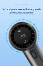 HOMEFISH GF02 199 Gears High-Speed ​​Portable Fan USB Rechargeable Fans 3500mAh Electric Fan Mini Air Conditioner