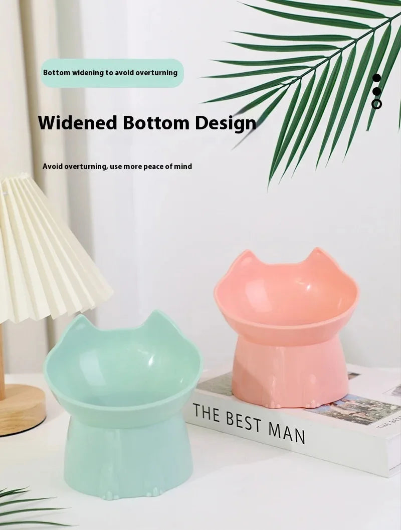 Pet Food Bowl Tilt High Bottom Neck Protector Antichoking Dog and Cat Water Bowl Antidumping Dog Non Slip Feeding Supplies