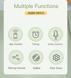 BSEED Zigbee Touch Switch — 1/2/3 Gang Smart Tuya Sem Neutro