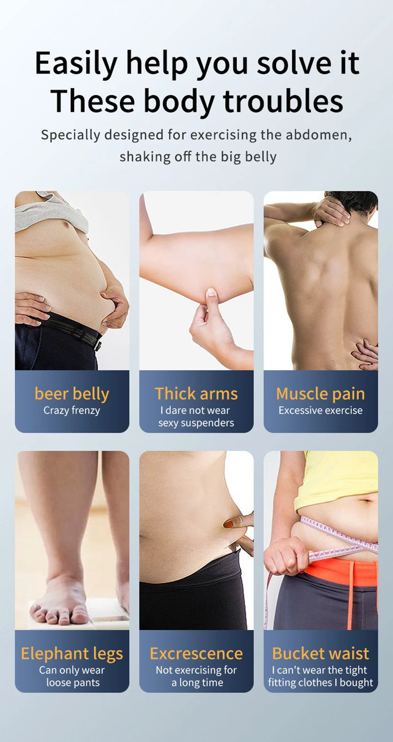 EMS CoreToner – Estimulador Muscular Abdominal Premium com Cinto de Tonificação USB