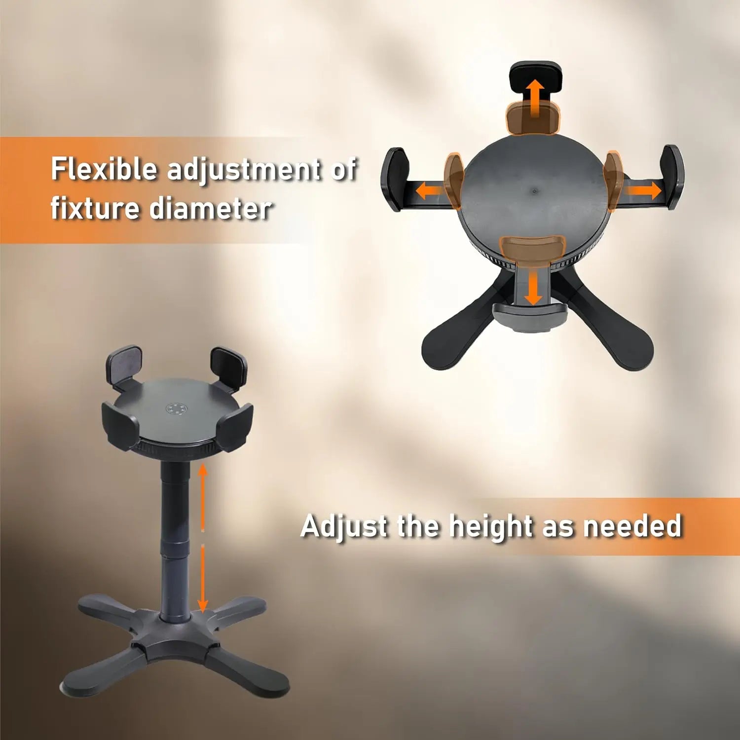 Adjustable elevated bowl stand with non-slip base, 3 height tilt settings (14-24.5cm). Stainless steel dish bowls for dogs and cats.