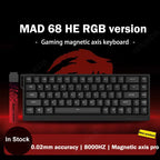 MADLIONS Mad 60he Mad60HE Mad 68HE Mechanical Keyboard Magnetic Switch Wired Hot Swap 8K Polling Rate Customized Gaming keyboard