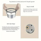 Stainless steel dog water bowl with floating disc design, non-wet mouth anti-tail pet drinking bowl, slow feeder water for dogs.