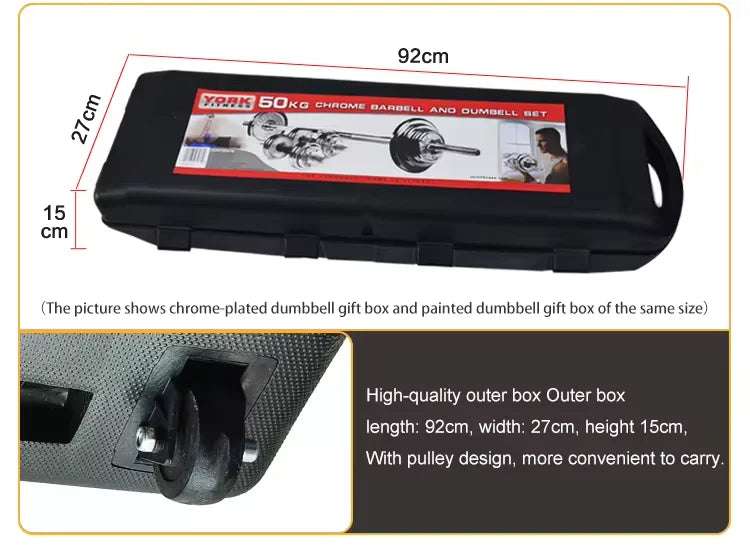 10kg 15kg 20kg 30kg Gym Home Weightlifting Dumbbells with Box Painted Black Painted Cast Iron Dumbbells Barbell Set.