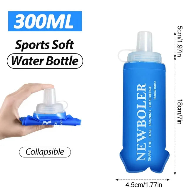 NEWBOLER Soft Flask em TPU – Garrafa Dobrável e Portátil para Corrida e Outdoor