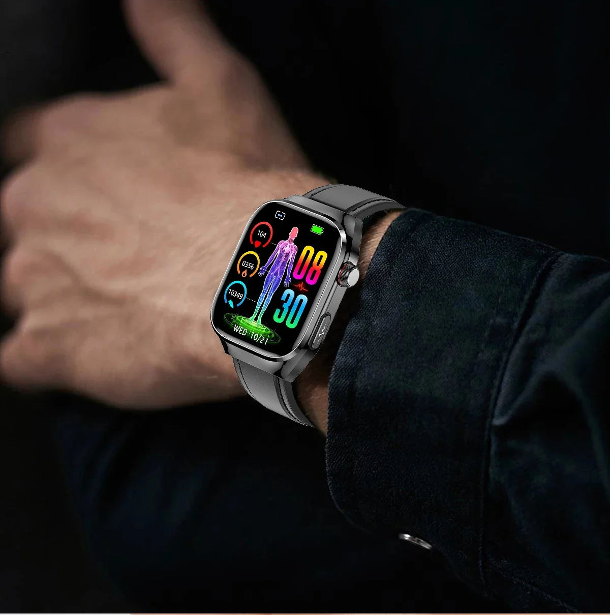 Smartwatch Saúde Avançada – Laser Inteligente, Diagnóstico Multinível e ECG+PPG