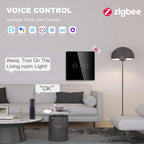 BSEED Zigbee Touch Switch — 1/2/3 Gang Smart Tuya Sem Neutro