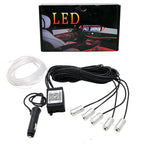 Flexible EL Wire Lights With App Control Ambient Atmosphere Strip Light Decorative Lamps 12V Car Interior Neon RGB Led Strip