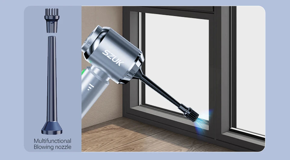 Aspirador Portátil szuk Sem Fios SZUK 180000PA para Carro e Casa