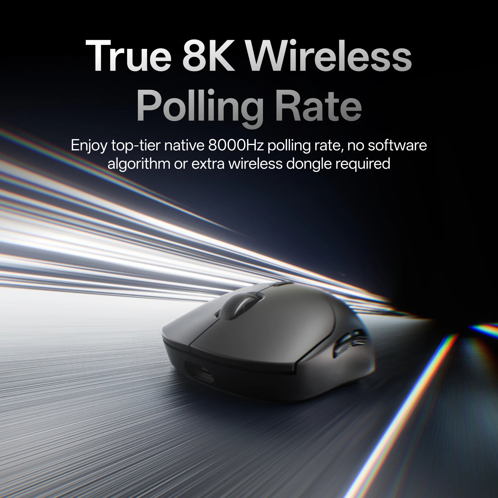 Rapoo VT2 Wireless Gaming Mouse True 8K Wireless Polling Rate Esports Grade 53g Lightweight 26000DPI Up to 500 Hr Battery Life