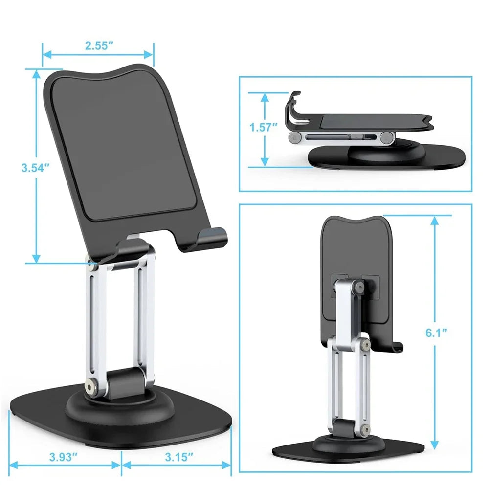 Tablet Stand 360° Rotation Universal Desk Holder Mount Detachable Arm for Cell Phone iPad iPhone Portable Desktop Stand