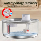 Petavista 8L Automatic Stainless Steel Dog Water Fountain 5000mAh Wireless Pet Drinker Battery & Sensor 2 in 1 Dispenser for Dog