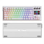 MRSVI K1 PRO Visual LCD AI Keyboard 80% Gaming Mechanical Keyboard Macro Red Axis Wired Detachable Cable RGB Backlight Hot Swap