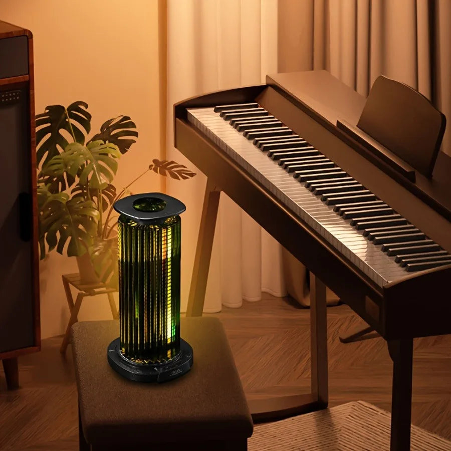 1pc RGB Sound-Activated Music Rhythm Light,4D Panoramic Trendy Atmosphere Light,RGB Colorful Music Sound Control Ambiance Light.