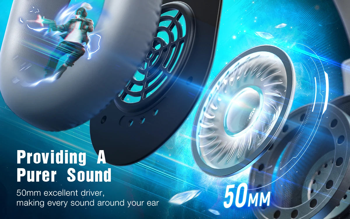 FIFINE H9W — Headset Gaming 7.1 USB/3.5 mm com Mic Over‑Ear para PC/PS5