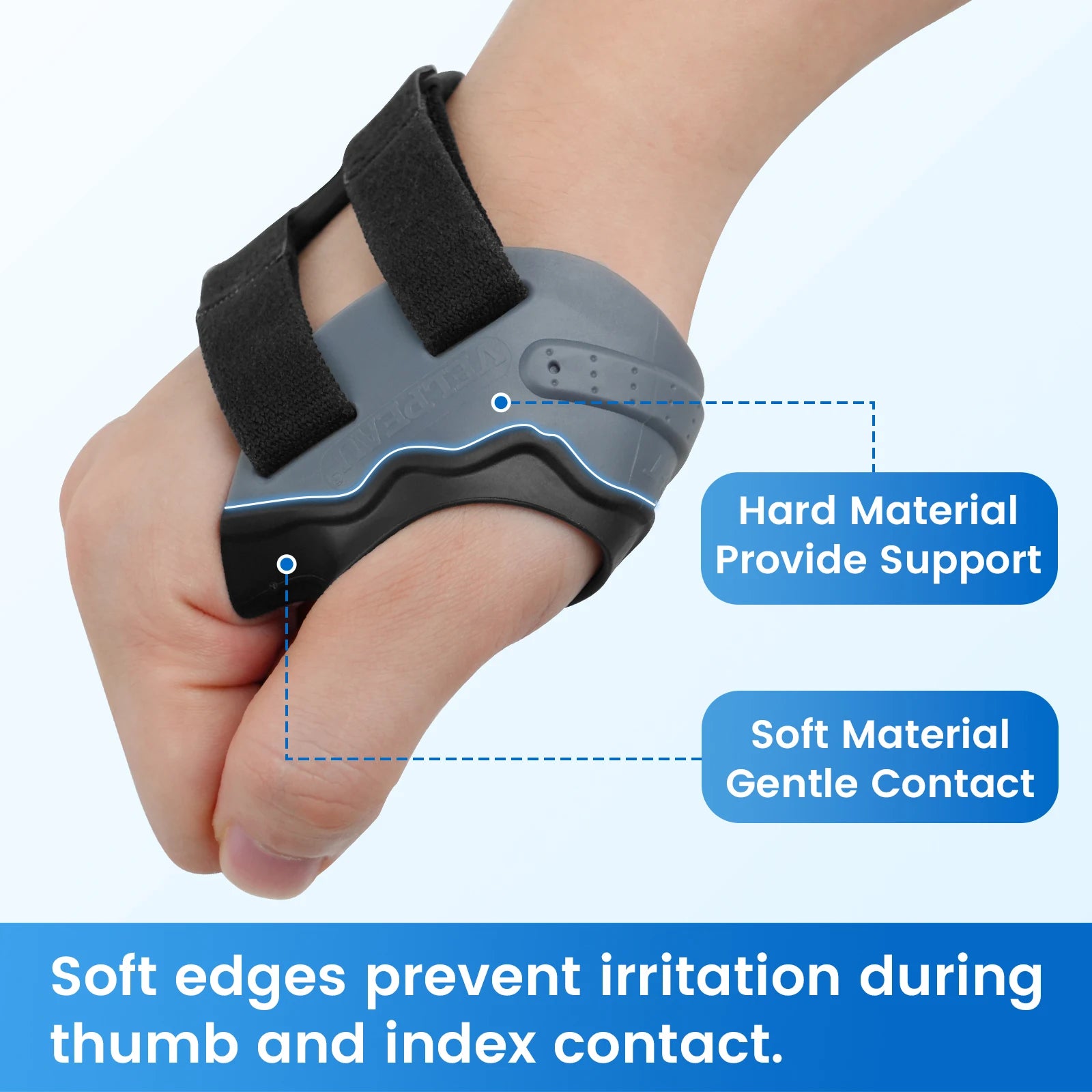 VELPEAU CMC Thumb Brace for Osteoarthritis, Pain and Arthritis Support, Comfortable thumb splint comes with compression sleeve.