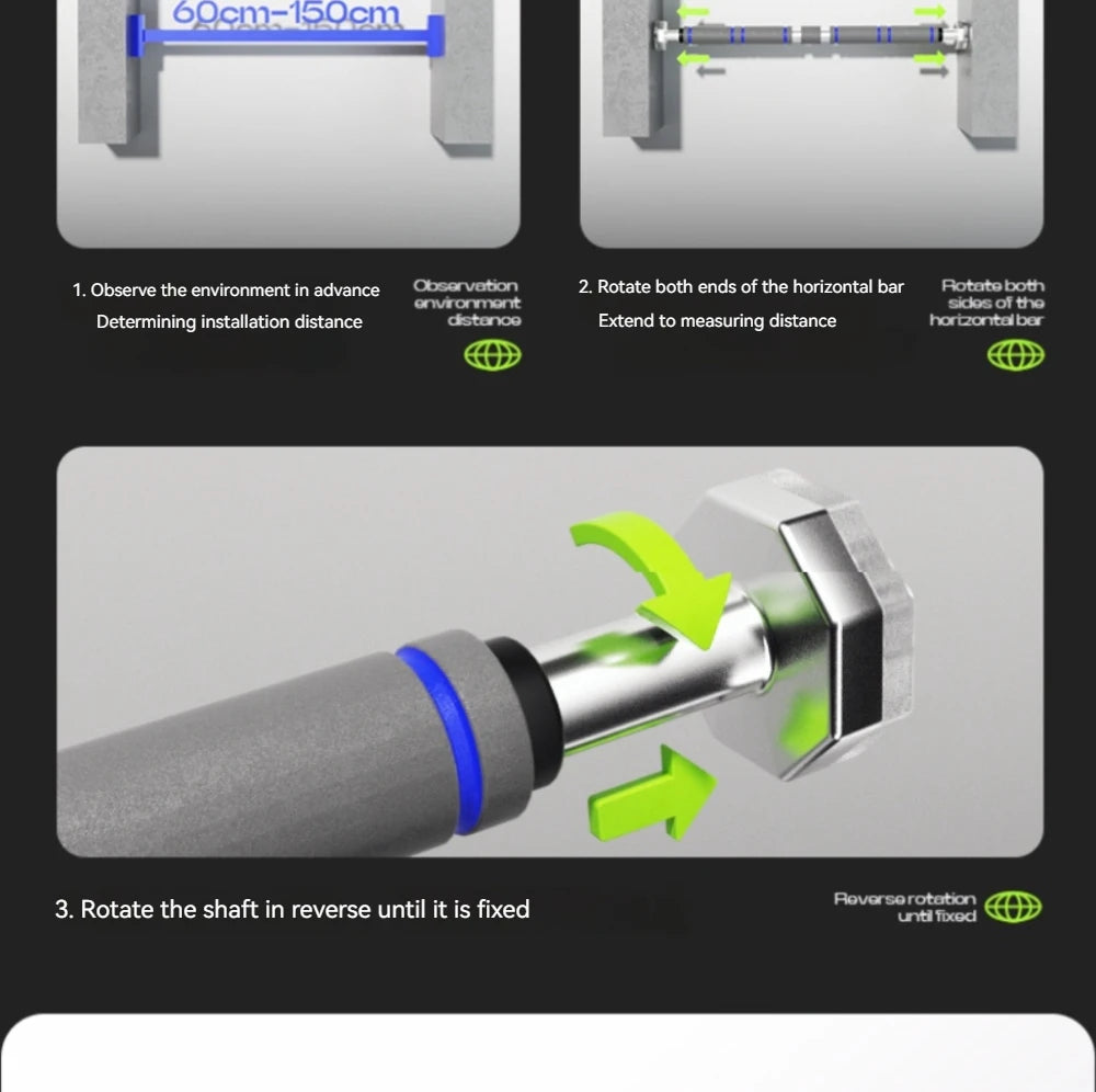 DoorPull Pro – Barra de Elevações Telescópica Antiderrapante para Porta