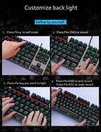 GK410 104 Full Keys Hot Swap Metal Panel Mechanical Keyboard RGB Light Green Black Tea Redaxis Non-Impact Gaming Computer Keyboard