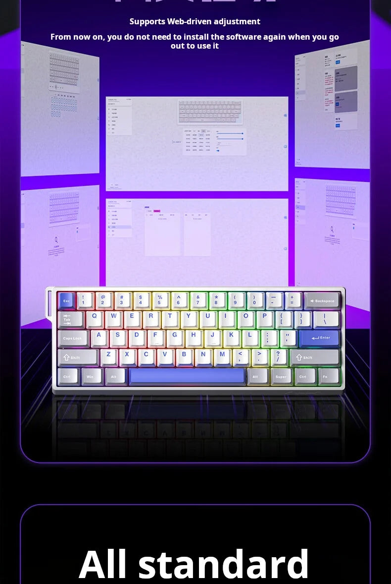 AULA WIN 68 HE Magnetic Axis Keyboard RT Gaming Mechanical Keyboard Wired 8KPolling Rate Full-Key Hot-Swappable